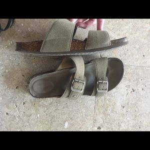 Army green sandals